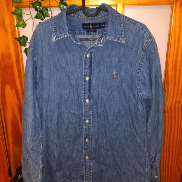Polo Denim Button Down Shirt - Picture 1 of 3